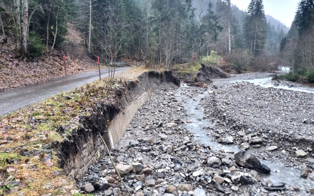 Jaunbach, Sektor Jaun – Hochwasser Ende 2023